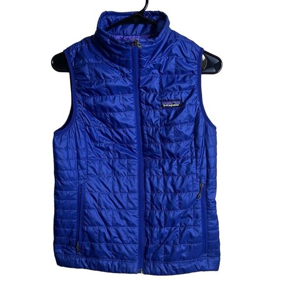 EUC Patagonia Nano Puff Blue Vest Womens Small - Picture 1 of 5